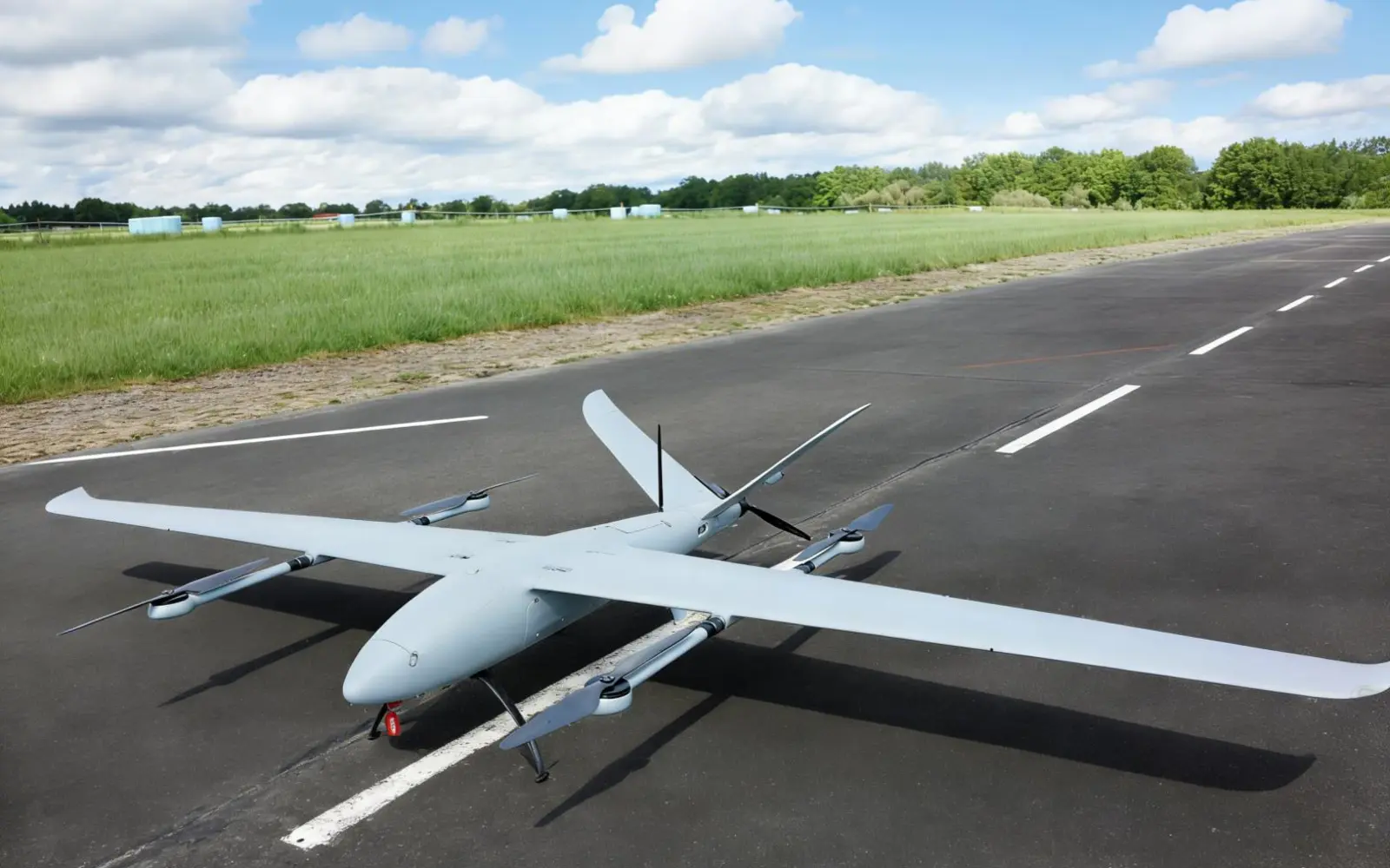 Titan T1 heavy-lift autonomous aircraft on a runway